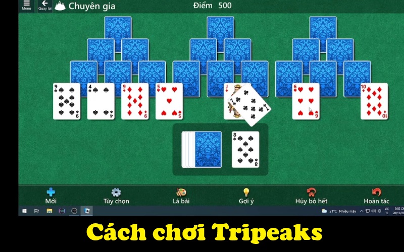 Cách chơi Tripeaks